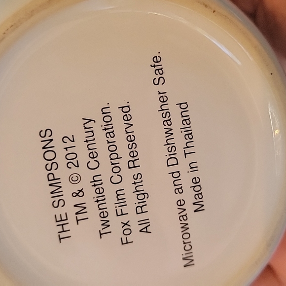 Universal Studios Exclusive The Simpsons White Ceramic Homer Mug Mmm... Carbs! - Picture 6 of 6